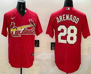 Men%27s St Louis Cardinals #28 Nolan Arenado Red Stitched Cool Base Nike Jersey->st.louis cardinals->MLB Jersey